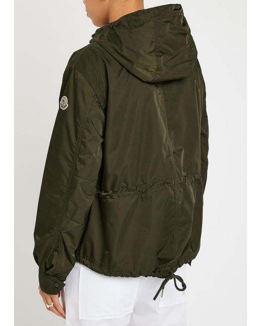 Moncler Green Noizay Hooded Shell Parka Jacket