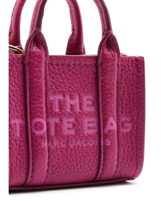 Marc Jacobs Purple The Tote Nano Leather Bag Charm