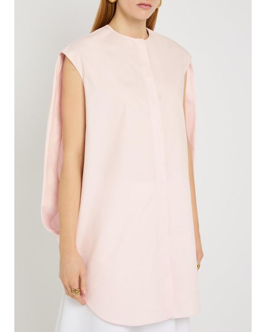 Jacquemus Pink La Robe Berlingot Cotton-Poplin Mini Shirt Dress