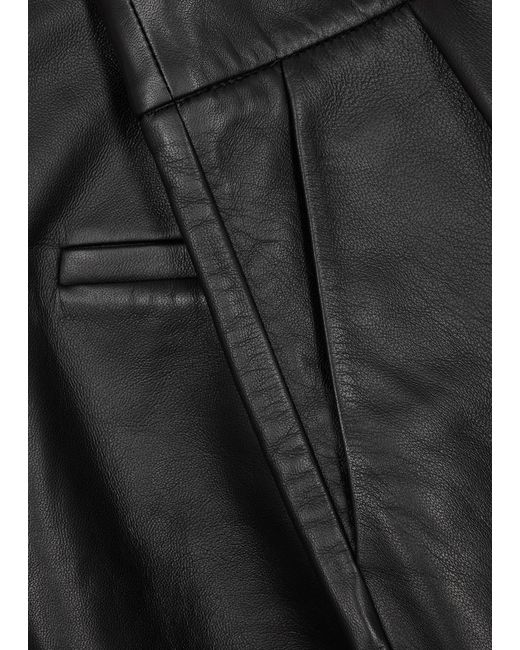 Kassl Black Straight-leg Leather Trousers