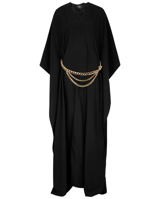 ‎Taller Marmo Black Viento Belted Crepe De Chine Gown