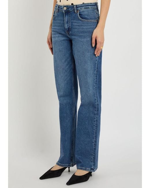 Reformation Blue Elton Straight-Leg Jeans