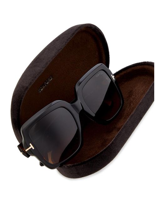 Tom Ford Brown Kaya Square-frame Sunglasses