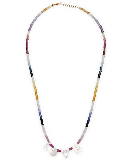 Roxanne First Multicolor Love Sapphire Beaded Necklace