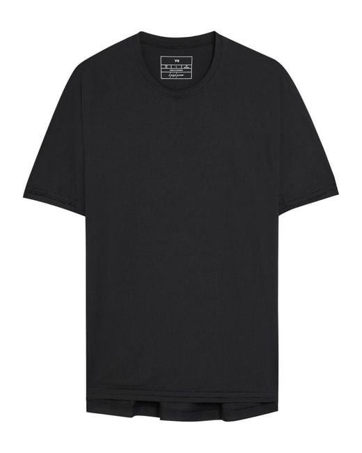 Y-3 Black Logo-Appliquéd Jersey Running T-Shirt for men