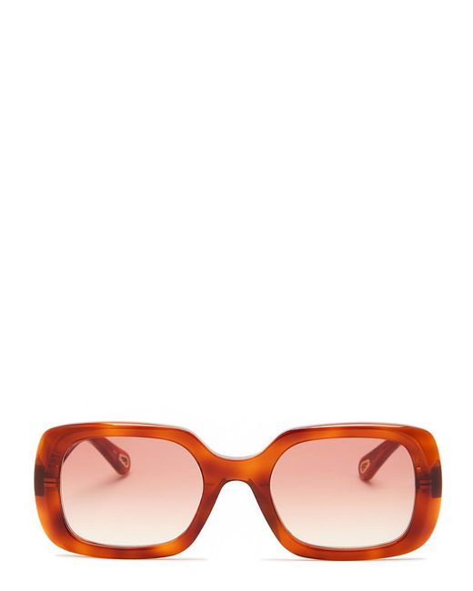 Chloé Pink Marcie Square-Frame Sunglasses