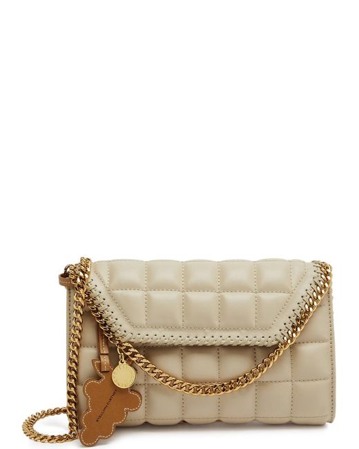 Stella McCartney Gray Falabella Quilted Faux Leather Cross-body Bag