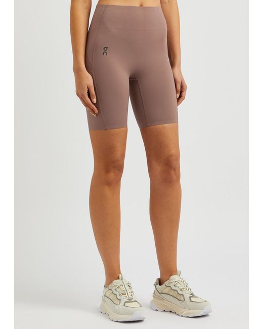 On Shoes Gray On Movement Stretch-Jersey Shorts