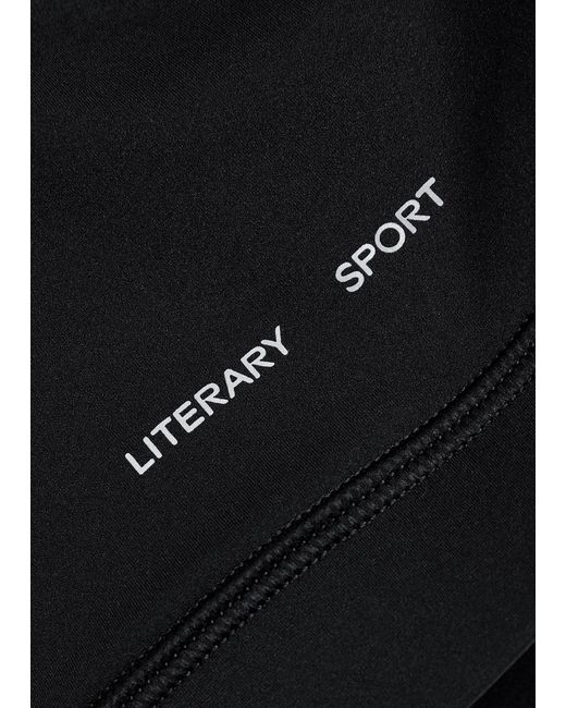 Literary Sport Black O'Hara Stretch-Jersey Bra Top
