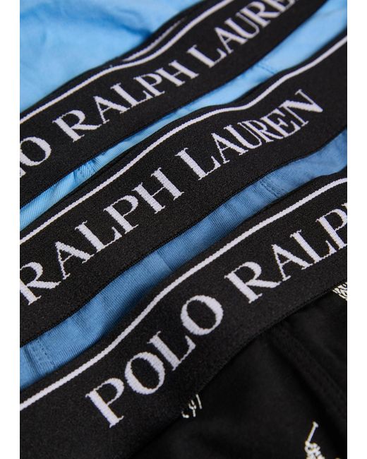 Polo Ralph Lauren Blue Logo Stretch-Cotton Trunks for men