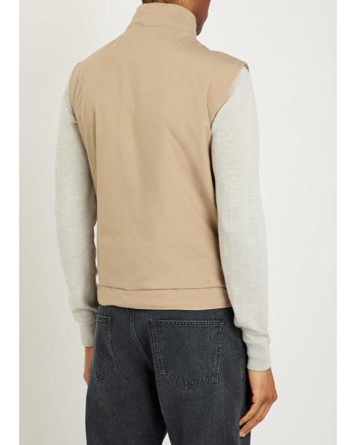 Aurélien Natural Quilted Reversible Shell Gilet for men