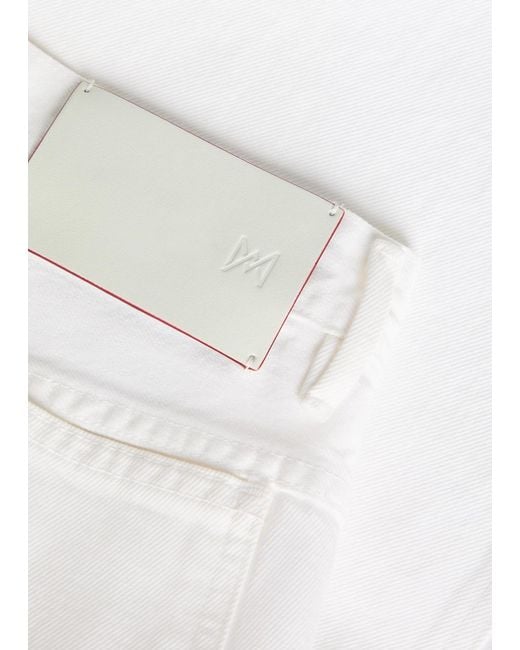 Agolde White X Maria Mcmanus Wide-Leg Denim Shorts
