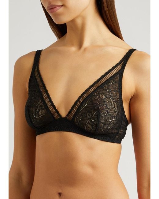 Simone Perele Black Comete Lace Soft-cup Bra