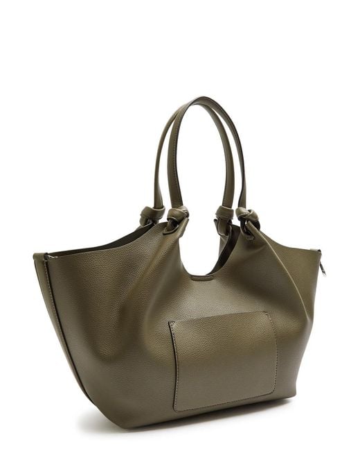 DKNY Green Paula Medium Grained Leather Tote Bag