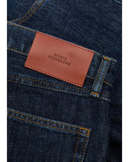 Studio Nicholson Blue Marylebone Relaxed Straight-Leg Jeans for men