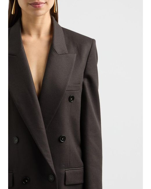 Stella McCartney Black Double-Breasted Wool Blazer