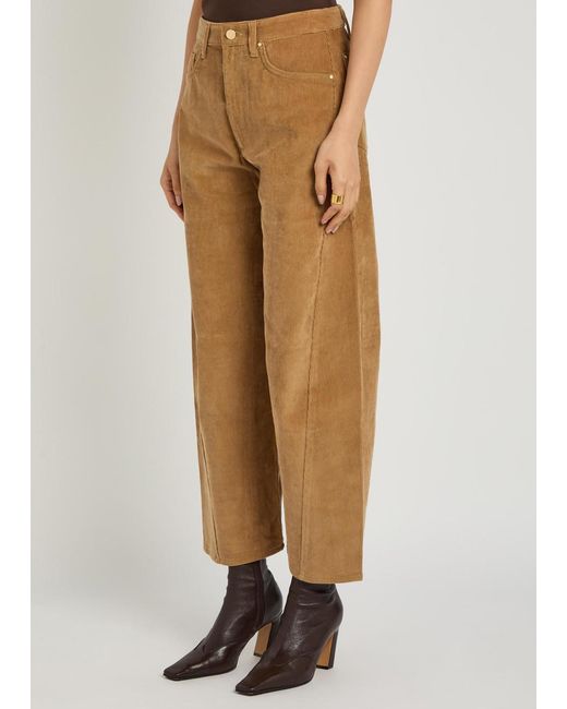 Maria McManus Natural Barrel-Leg Corduroy Jeans