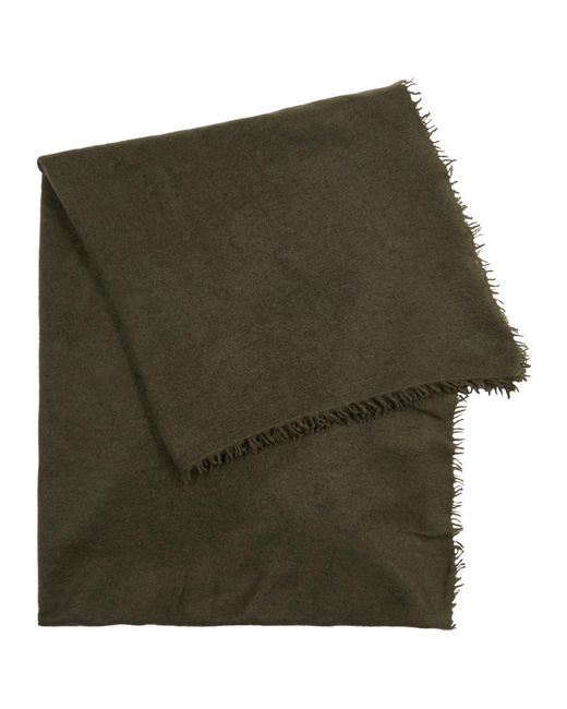 Denis Colomb Green Fuzzy Feutre Cashmere Scarf