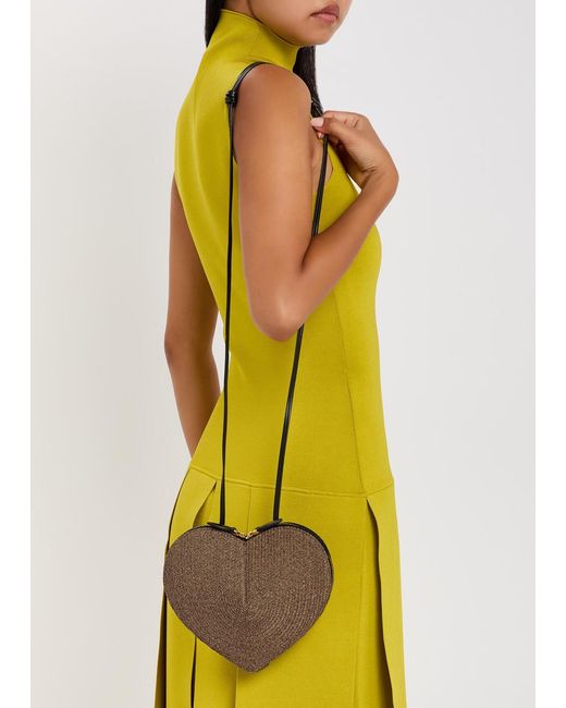 Alaïa Natural Le Coeur Woven Cross-Body Bag