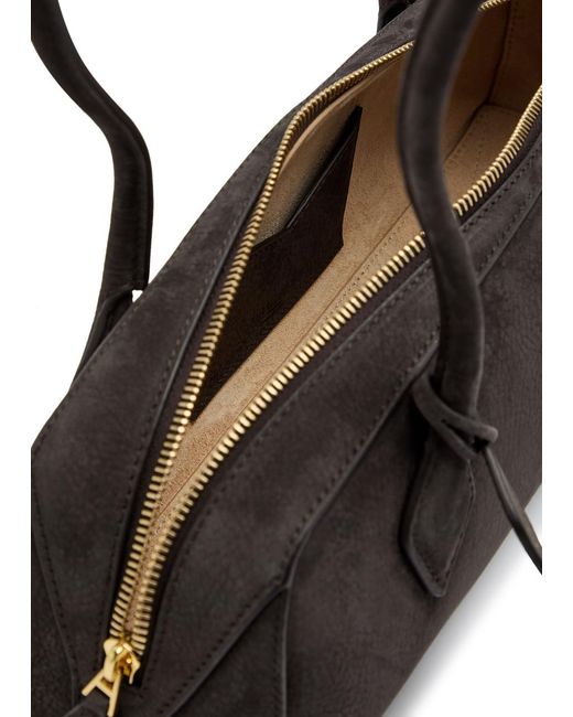 Alaïa Black Le Teckel Medium Suede Shoulder Bag