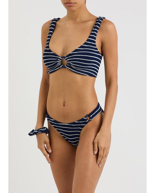 Hunza G Blue Hallie Seersucker Bikini
