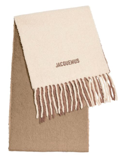 Jacquemus Natural Le Moisson Dégradé Alpaca-Blend Scarf