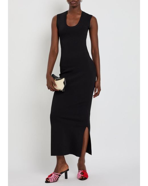 Stella McCartney Black Close-Knit Maxi Dress