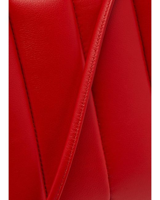 Maeden Red Boulevard Quilted Leather Shoulder Bag
