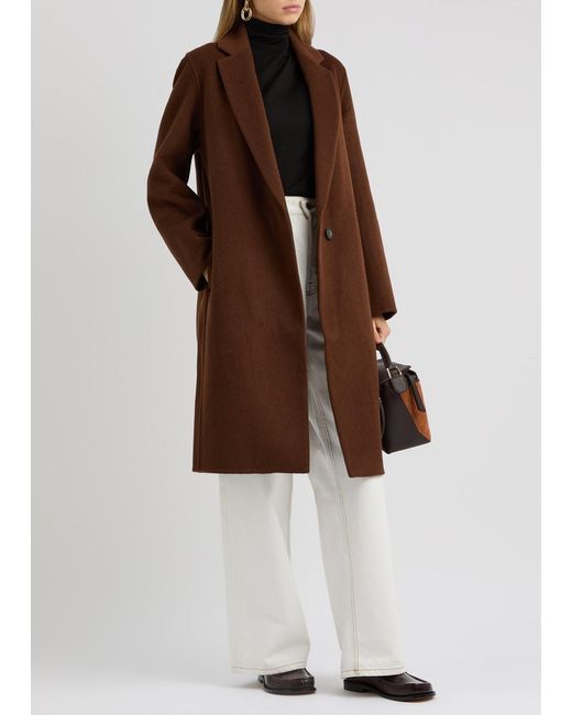 Vince Brown Wool-Blend Coat