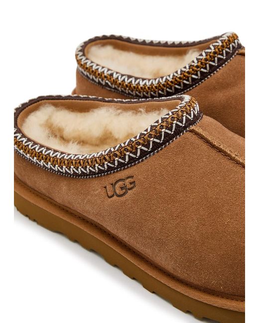 Ugg Brown Tasman Suede Slippers for men