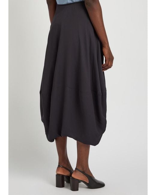 Lemaire Blue Balloon Crepe Midi Skirt