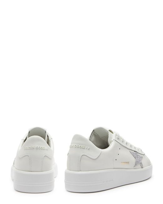 Golden Goose Deluxe Brand White Pure Star Swarovski-embellished Leather Sneakers