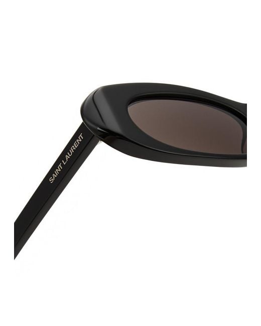 Saint Laurent Black Narrow Cat-eye Sunglasses