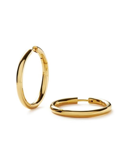 Missoma Metallic Tunnel Large 18kt -plated Hoop Earrings