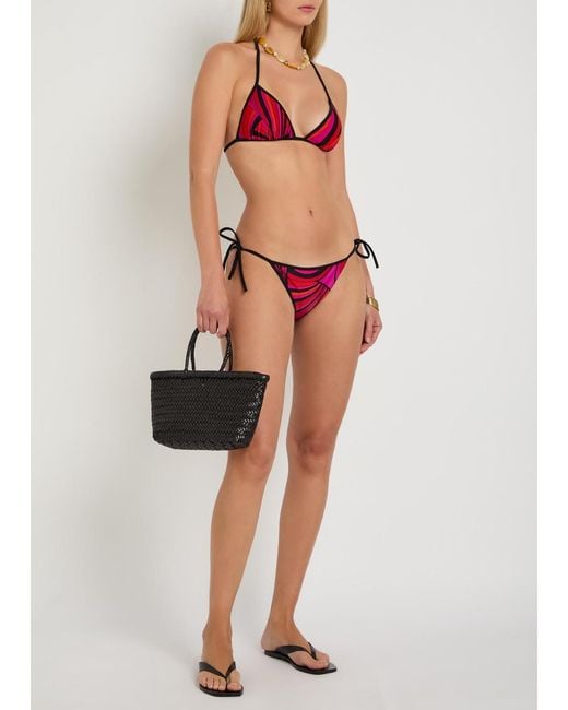Emilio Pucci Red Printed Bikini Briefs
