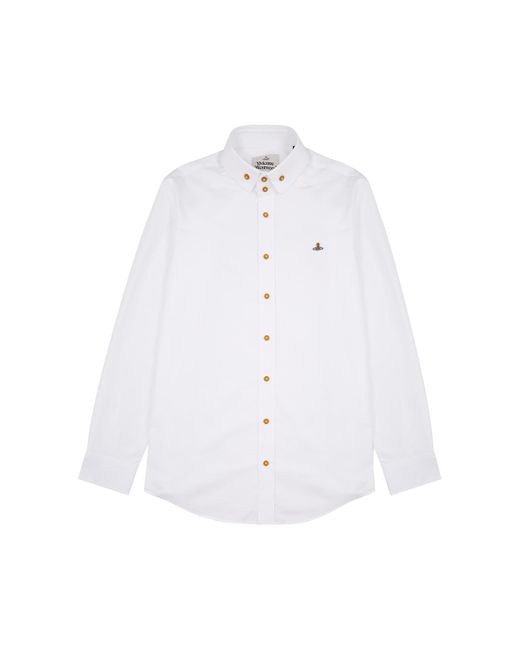 Vivienne Westwood White Two Button Krall Cotton Shirt for men