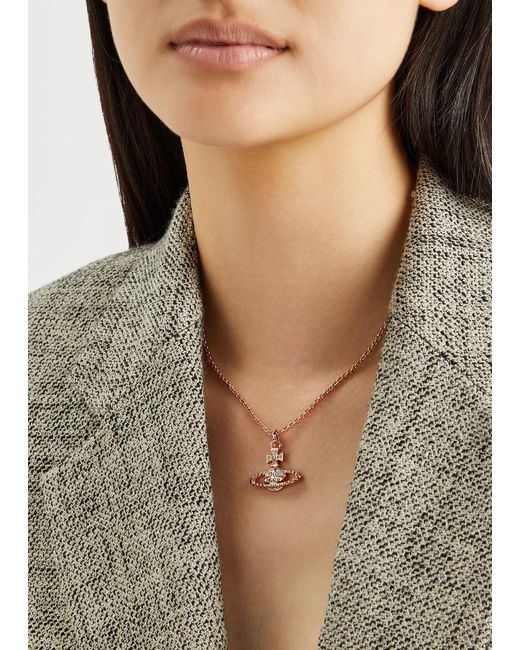 Vivienne Westwood Small Crystal-Embellished Mayfair Orb Pendant Necklace |  Harrods SA