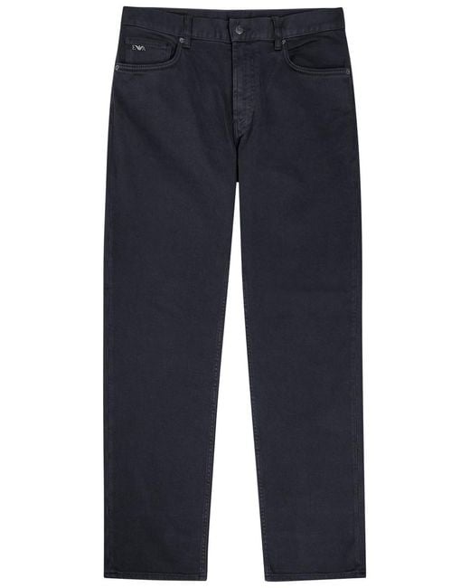Emporio Armani Blue J76 Straight-Leg Jeans for men