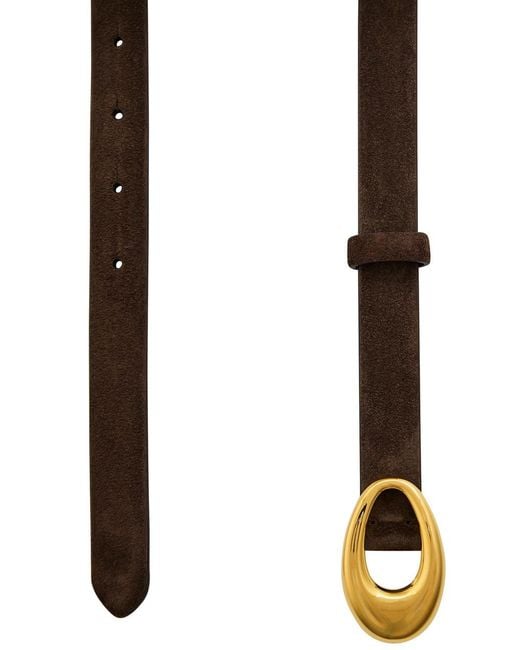 Khaite Black Olivia Suede Belt