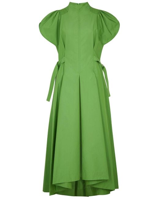 3.1 Phillip Lim Green Cotton-blend Midi Dress