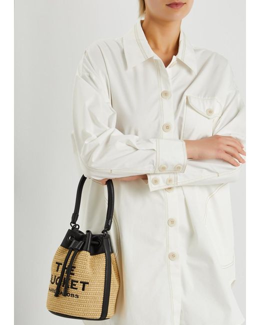 Marc Jacobs The Bucket Straw Bucket Bag in Black Lyst