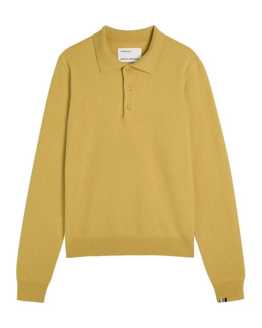 Extreme Cashmere Yellow N°223 Be For Cashmere-Blend Polo Jumper