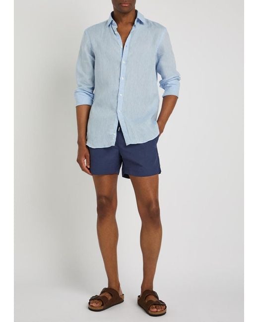 Boss Blue Printed Shell Swim Shorts for men