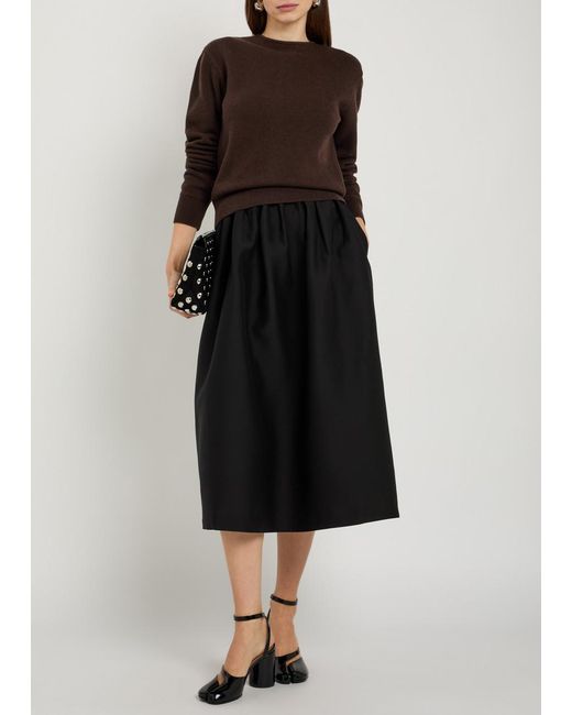 Lemaire Brown Reversible Buttoned Wool And Cashmere-Blend Jumper