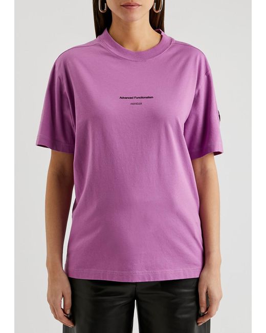 Moncler Purple Logo Cotton T-shirt