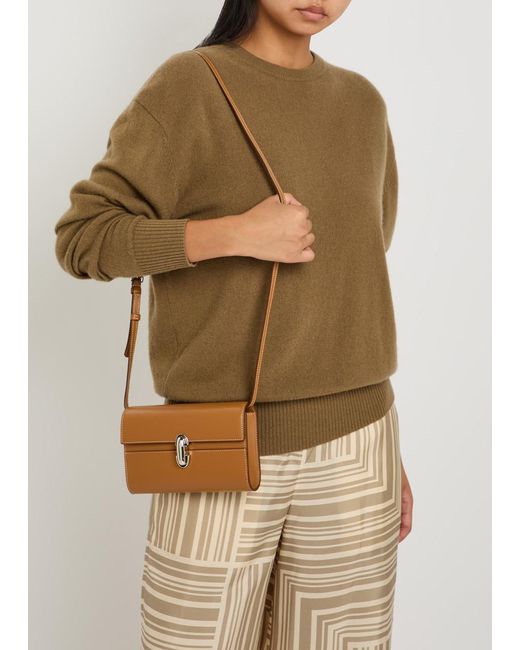 SAVETTE Brown Symmetry Leather Mini Bag