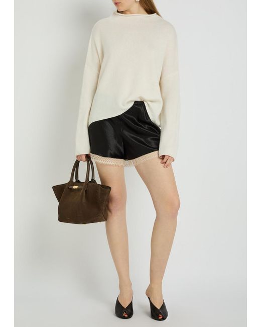 DeMellier London Brown The Midi New York Suede Tote Bag