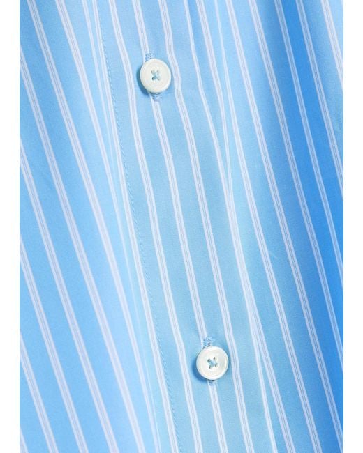 Totême Blue Striped Cotton-Poplin Shirt