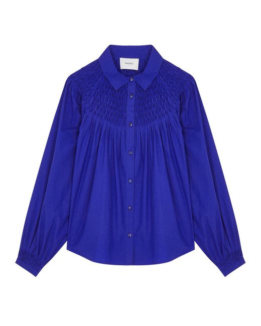 Merlette Blue Solstice Cotton-Poplin Shirt
