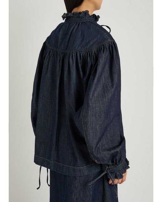 Dries Van Noten Blue Catya Denim Blouse